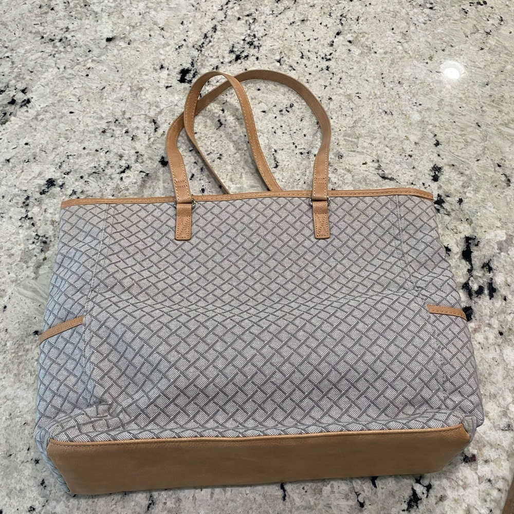 Thirty-One Gray and Tan Tote Bag